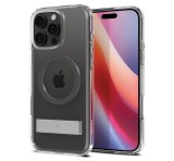 SPIGEN ULTRA HYBRID S műanyag telefonvédő (ütésállóság, légpárnás keret, kitámasztó, MagSafe) SÖTÉTSZÜRKE Apple iPhone 16 Pro