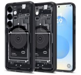 SPIGEN ULTRA HYBRID ZERO ONE műanyag telefonvédő (ütésállóság, légpárnás keret, MagSafe) FEKETE Samsung Galaxy S25 (SM-S931)