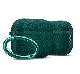 SPIGEN URBAN FIT szilikon tok (karabíner, textil bevonat) SÖTÉTZÖLD Apple AirPods Pro 3