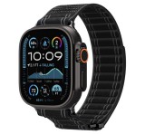 SPIGEN WBF0 pótszíj (egyedi méret, nagy, nylon, tépőzáras, állítható) FEKETE Apple Watch Series 5 44mm, Watch Series 4 44mm, Watch Series 3 42mm
