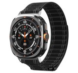 SPIGEN WBF0 pótszíj (egyedi méret, nylon, tépőzáras, állítható) FEKETE Samsung Galaxy Watch Ultra eSIM 47mm (SM-L705)
