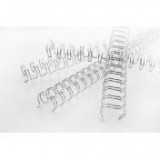 Spirál, fém, 3:1, 6 mm, 55 lap, GBC "WireBind", ezüst [100 db]