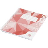 Spirálfüzet A4, 70lap, mûanyag borítós perforált lyukasztott Bluering® kockás