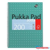 Spirálfüzet, A4+, kockás, 100 lap, PUKKA PAD, "Metallic Jotta"
