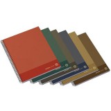 Spirálfüzet, A4, vonalas, 100 lap, keményfedeles, AMBAR Kraft, vegyes színek (AMB30120)