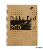 Spirálfüzet, A4, vonalas, 100 lap, PUKKA PAD "Jotta Kraft"