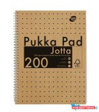 Spirálfüzet, A4, vonalas, 100 lap, PUKKA PAD "Jotta Kraft"