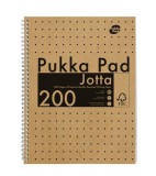 Spirálfüzet, A4, vonalas, 100 lap, PUKKA PAD Jotta Kraft (PUP9565)