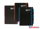 Spirálfüzet, A4, vonalas, 100 lap, PUKKA PAD, "Neon black project book"