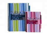 Spirálfüzet, A4, vonalas, 125 lap, PUKKA PAD Stripe project book (PUPBA4)