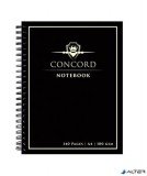 Spirálfüzet, A4, vonalas, 70 lap, CONCORD, fekete