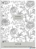 Spirálfüzet, A4+, vonalas, 80 lap, SHKOLYARYK 'Vintage flowers', vegyes