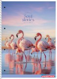 Spirálfüzet, A4+, vonalas, 80 lap, SHKOLYARYK "Soul Stories", vegyes
