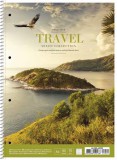 Spirálfüzet, A4+, vonalas, 80 lap, SHKOLYARYK "Travel", vegyes