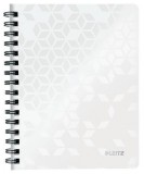 Spirálfüzet, A5, kockás, 80 lap, LEITZ Wow, fehér (E46410001)