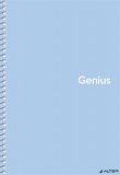 Spirálfüzet, A5, kockás, 80 lap, PP borító, SHKOLYARYK 'Genius Pastel', vegyes