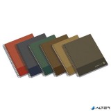 Spirálfüzet, A5, vonalas, 100 lap, keményfedeles, AMBAR 'Kraft', vegyes színek