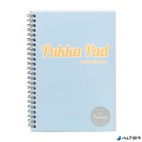 Spirálfüzet, A5, vonalas, 100 lap, PUKKA PAD 'Pastel Jotta Pad', vegyes szín