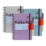 Spirálfüzet, A5, vonalas, 100 lap, PUKKA PAD Metallic Project Book, vegyes szín (PUP6336)