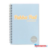 Spirálfüzet, A5, vonalas, 100 lap, PUKKA PAD "Pastel Jotta Pad", vegyes szín
