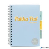 Spirálfüzet, A5, vonalas, 100 lap, PUKKA PAD "Pastel project book", vegyes szín