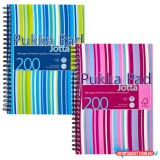 Spirálfüzet, A5, vonalas, 100 lap, PUKKA PAD "Stripe Jotta"