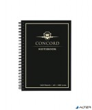 Spirálfüzet, A5, vonalas, 70 lap, CONCORD, fekete