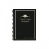 Spirálfüzet, A5, vonalas, 70 lap, CONCORD, fekete