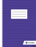 Spirálfüzet, A5, vonalas, 70 lap, VICTORIA PAPER