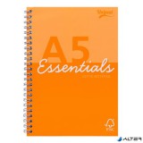 Spirálfüzet, A5, vonalas, 80 lap, PUKKA PAD 'Unipad Essentials Jotta', vegyes