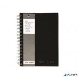 Spirálfüzet, A5, vonalas, 80 lap, PUKKA PAD "Black", fekete