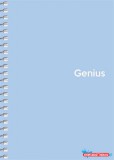 Spirálfüzet, A6, kockás, 80 lap, PP borító, SHKOLYARYK "Genius Pastel", vegyes