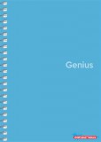 Spirálfüzet, A6, kockás, 80 lap, PP borító, SHKOLYARYK "Genius", vegyes