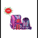 Spirit: Butterfly 3D mintás, LED-es iskolatáska, hátizsák 5db-os szett