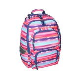 Spirit: E-Bag színes csíkos lekerekített iskolatáska, hátizsák