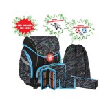 Spirit: Football szürke 5db-os iskolatáska szett kiegészítőkkel LED fénnyel