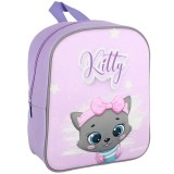 Spirit: Grey Kitty szürke cicás 3D mintás ovis lekerekített hátizsák 30x25x12cm