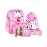 Spirit: Happy Cats mintás, LED-es iskolatáska, hátizsák 5db-os szett