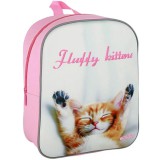 Spirit: Happy Kittens boldog cicás 3D mintás lekerekített ovis hátizsák 30x25x12cm