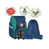 Spirit: Mosómedvés LED-es iskolatáska, hátizsák 7db-os szett