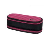 Spirit: My Bag fekete és pink két rekeszes ovális tolltartó