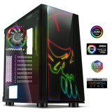 SPIRIT OF GAMER 8901RA spirit of gamer számítógépház - ghost one rgb (fekete, ablakos, 2x12cm ventilátor, atx, matx, 2xusb3.0, 1xusb2.0)