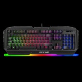 Spirit of Gamer Billentyűzet - PRO-K5 (105 gomb, Fém felső rész, RGB LED, USB, 19 anti-ghost, fekete, magyar)