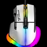 Spirit of Gamer Egér - PRO-M5 Arctic (Optikai, 12800DPI, 1000Hz, 8 gomb, harisnyázott kábel, fehér)