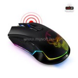 SPIRIT OF GAMER Egér Vezeték nélküli - ELITE-M20 Wireless (4800DPI, 1000Hz, 6 gomb, Omron, harisnyázott kábel, fekete) (SPIRIT_OF_GAMER_S-EM20RF)