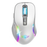 Spirit of Gamer Egér Vezeték nélküli - ELITE-M50 White (Optikai, 8000DPI, 1000Hz, 6 programozható gomb, RGB, fehér)