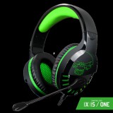 Spirit of Gamer Fejhallgató - PRO-H3 Xbox (Xbox One/Series X/S, mikrofon, 3.5mm jack, hangerőszabályzó, 1m kábel, zöld)