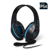 SPIRIT OF GAMER Fejhallgató - PRO-SH5 (PS4; mikrofon, 3.5mm jack, hangerőszab., nagy-párnás, 1m kábel, fekete-kék) (MIC-G715PS4)
