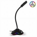 SPIRIT OF GAMER MIC-EKO300 Mikrofon EKO 300 RGB. USB csatlakozó 150cm kábel fekete