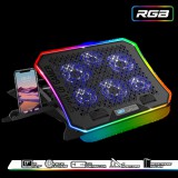 Spirit of Gamer Notebook Hűtőpad 17"-ig - AIRBLADE 1200 RGB (18dB; max. 79 m3/h; 3x11cm+3x70cm, RGB LED, 2xUSB2.0)